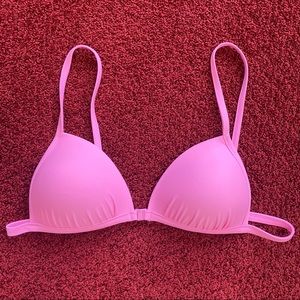 Aerie Pink Push Up Triangle Bikinj Top